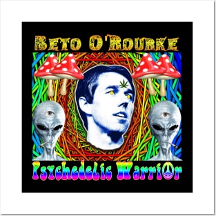 Beto O'Rourke the psychedelic Warrior Posters and Art